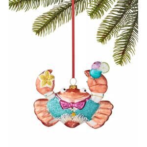 Holiday Lane Tropical Beach Crab Christmas Holiday Ornament NEW